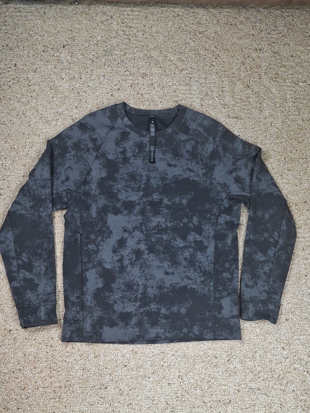 lululemon athletica Black Heathered Short-Sleeve Crewneck Tee